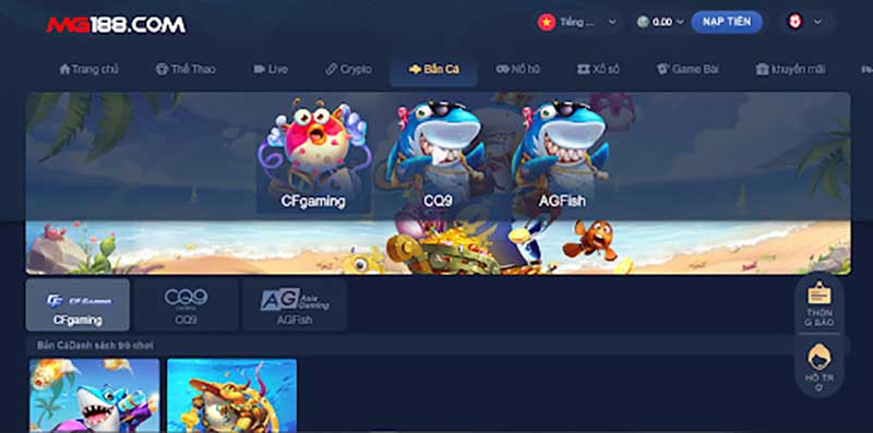 Game bắn cá mg188