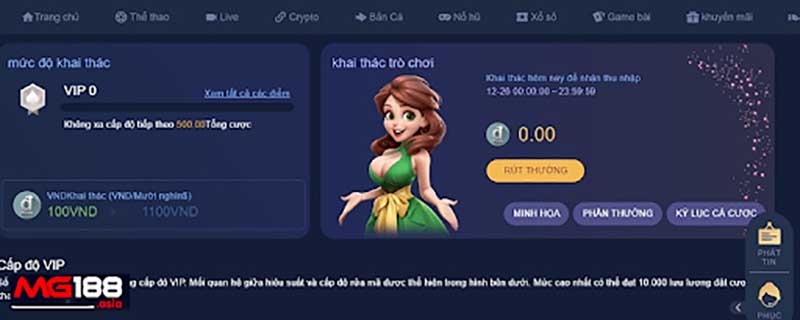 Rút tiền tại Mg188 không mất phí