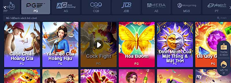 Sảnh slot game PG tại Mg188