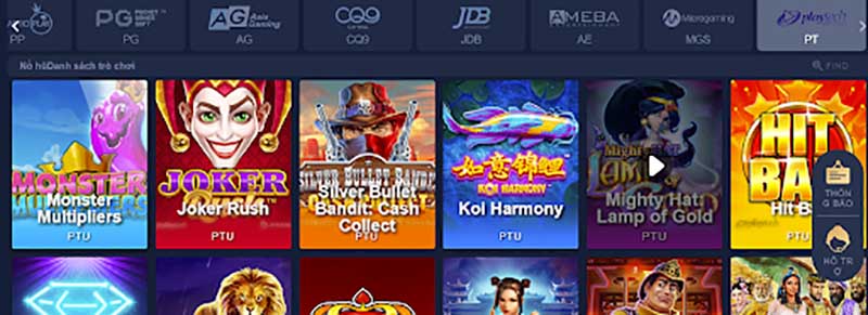 Sảnh game PT tại Mg188