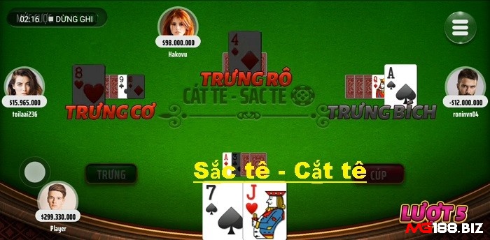 HIện nay game bài Cắt Tê đã được online hóa