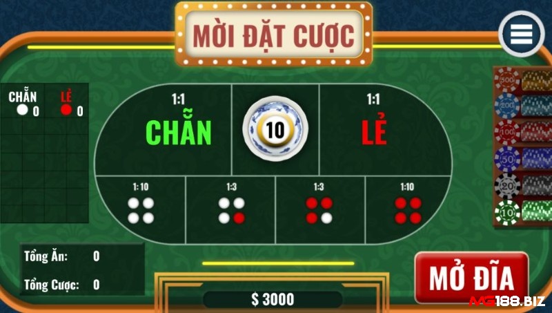 Trong game xoc dia bạn sẽ được 2 sự lựa chọn cược đó là chẵn và lẻ.
