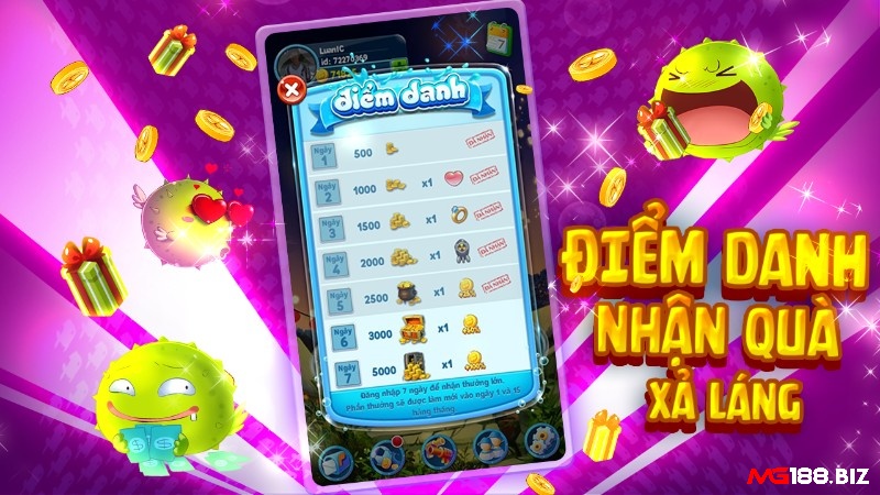 Nhận thưởng đăng nhập hằng ngày