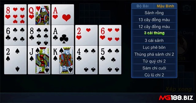 Bài binh tương tự như poker là một trò chơi dựa trên kỹ năng của các tay thủ