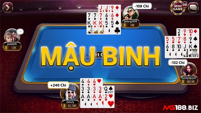 Khám phá game mậu binh online cùng MG188 nhé!