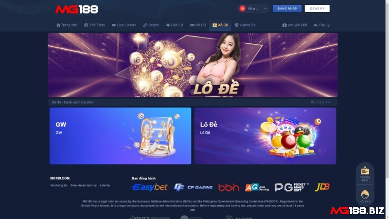 Tham gia chơi lô kết tại nhà cái Mg188