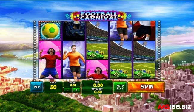 Football Carnival có bối cảnh thành phố Rio de Janeiro lúc bình minh với sương mù bao phủ