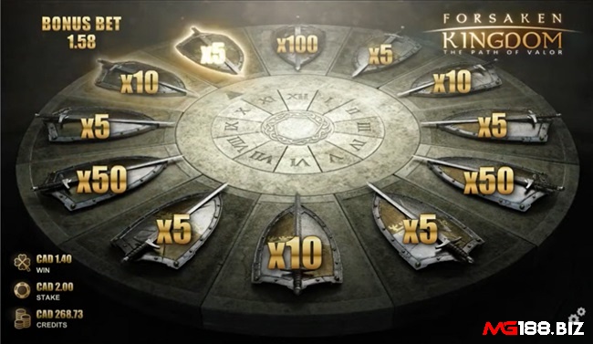 Thu thập được 12 hiệp sĩ để kích hoạt Round Table of Fortune Bonus và nhận hệ số nhân