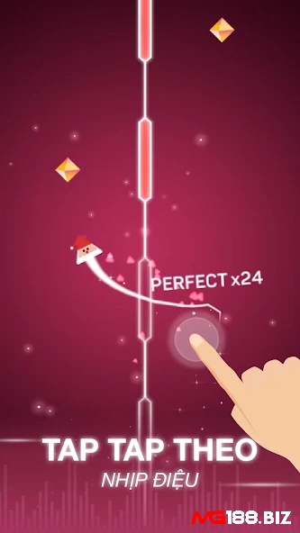 Game Dot n Beat có lối chơi âm nhạc nhịp điệu