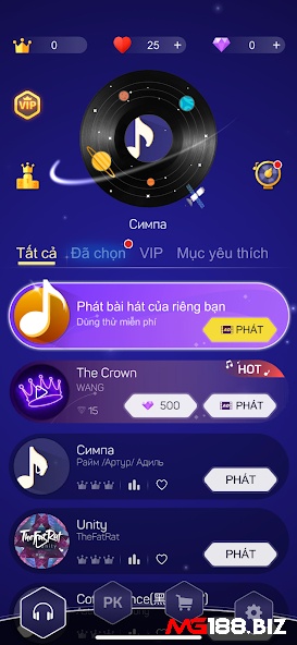 Dot n Beat cung cấp một kho nhạc phong phú và đa dạng