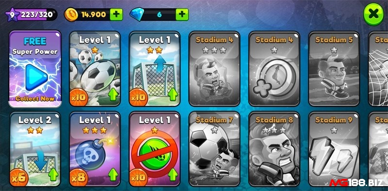 Đa dạng các level khác nhau trong Head Ball 2 cho người chơi lựa chọn