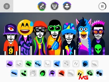 Đồ họa của game Incredibox được thiết kế nghệ thuật và đầy tính sáng tạo