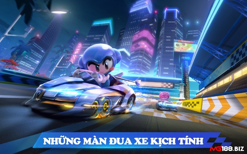 Game KartRider Rush+ Funtap có cốt truyện xoay quanh những cuộc rượt đuổi kịch tính trong thành phố