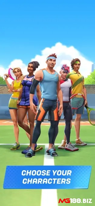 Các tay vợt ảo trong game đa dạng để người chơi lựa chọn