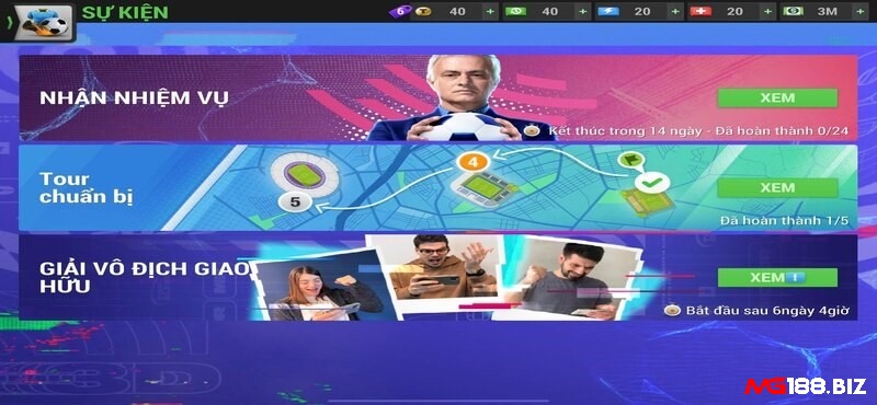 Chế độ chơi chính thức trong game là quản lý đội bóng của bạn
