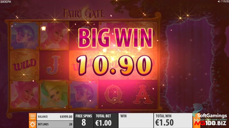 Có thể dễ dàng giành được BiG WIN khi chơi Fairy Gate