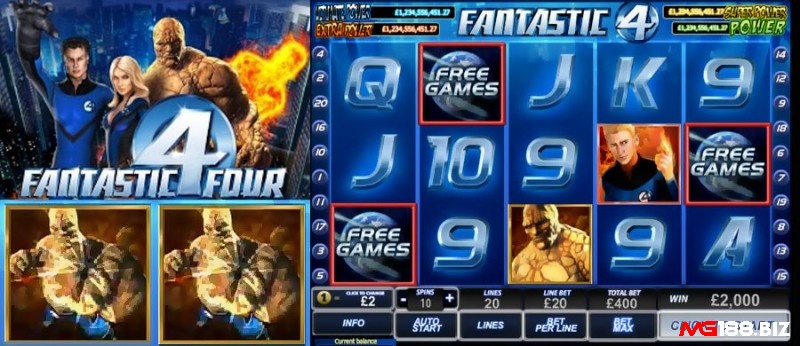 Tỷ lệ RTP của Fantastic Four 50 Lines là khá cao so với các slot game khác