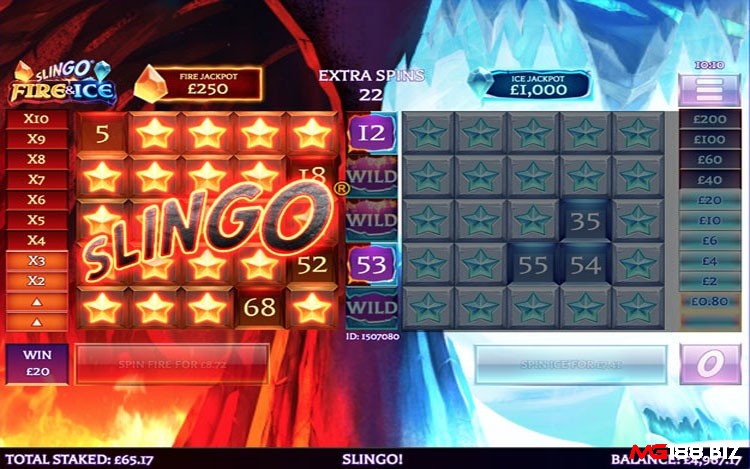 Slingo trong game slot Fire and Ice