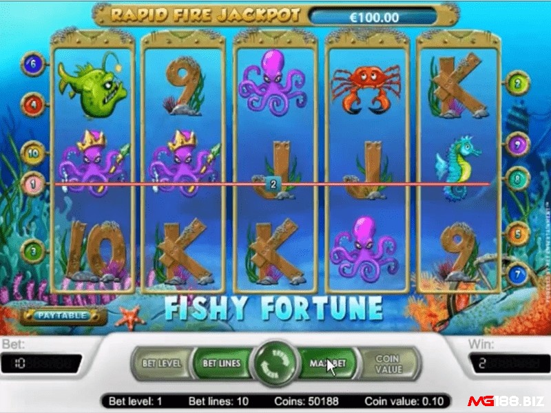 Nhấn vào cược tối đa để có cơ hội nhận Jackpot