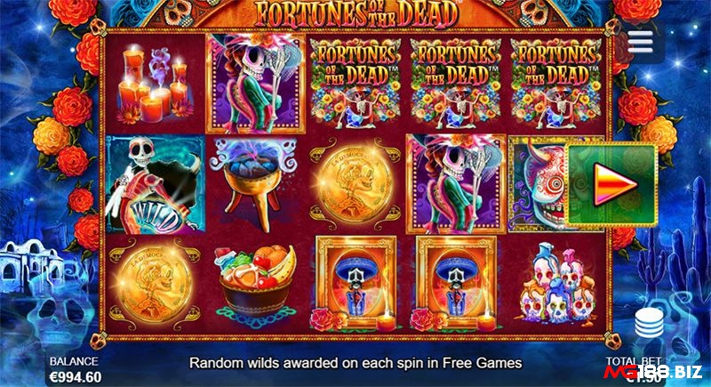Biểu tượng Wild trong Fortunes of the Dead có giá trị hấp dẫn