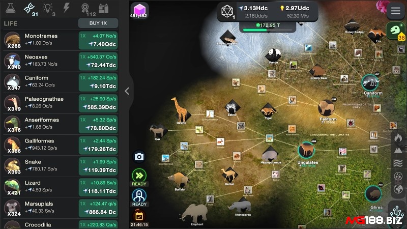 Lối chơi Game Cell to Singularity cung cấp nhiều kiến thức thú vị