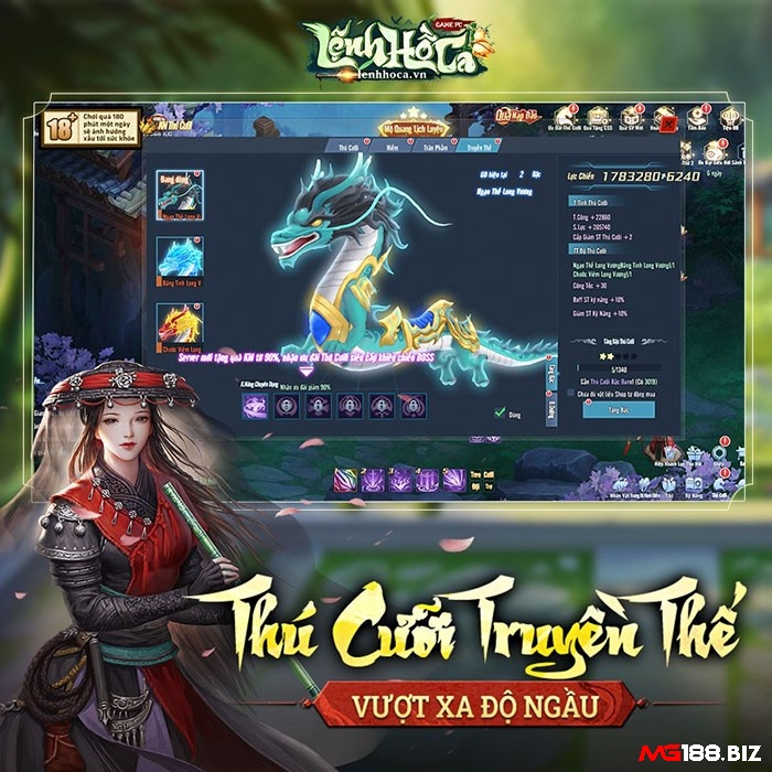 Hệ thống thú cưỡi siêu ngầu trong game Lệnh Hồ Ca