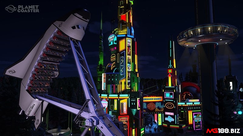 Tự do sáng tạo các công trình trong game Planet Coaster