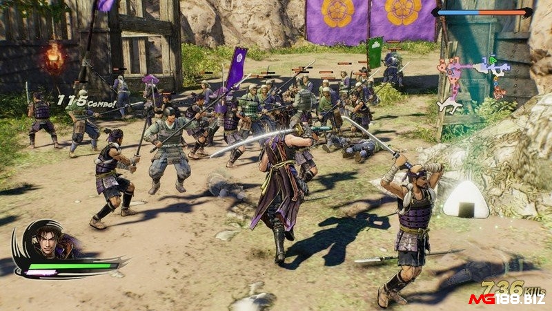 Game Samurai Warriors 5 có lối chơi chiến đấu chặt chém hấp dẫn