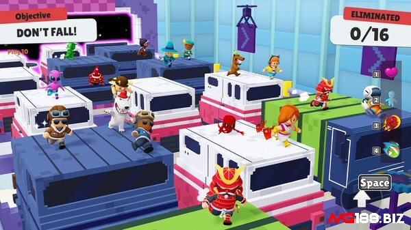 Game Stumble Guys có đồ họa đầy màu sắc và vui nhộn