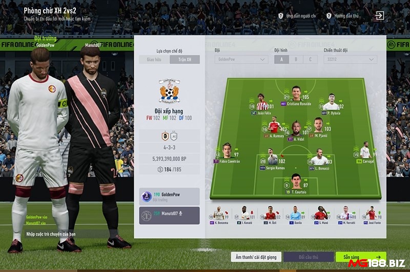 Xếp hạng 2vs2 trong EA Sports FIFA Online 4