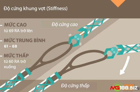 Độ cứng khung vợt là yếu tố ảnh hưởng đến lực đánh