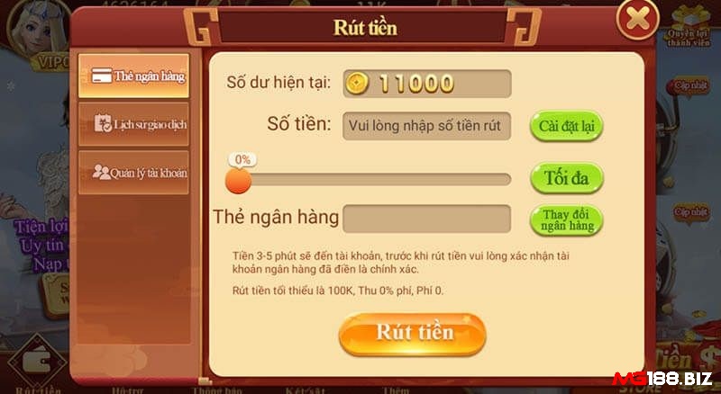 Rút tiền từ web game rất đơn giản và nhanh chóng