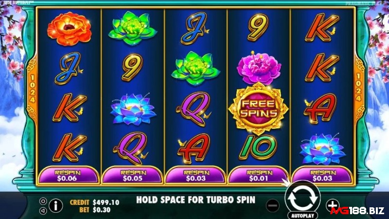 Đây là slot có kkhung cảnh đặc trưng của một khu vườn Nhật Bản