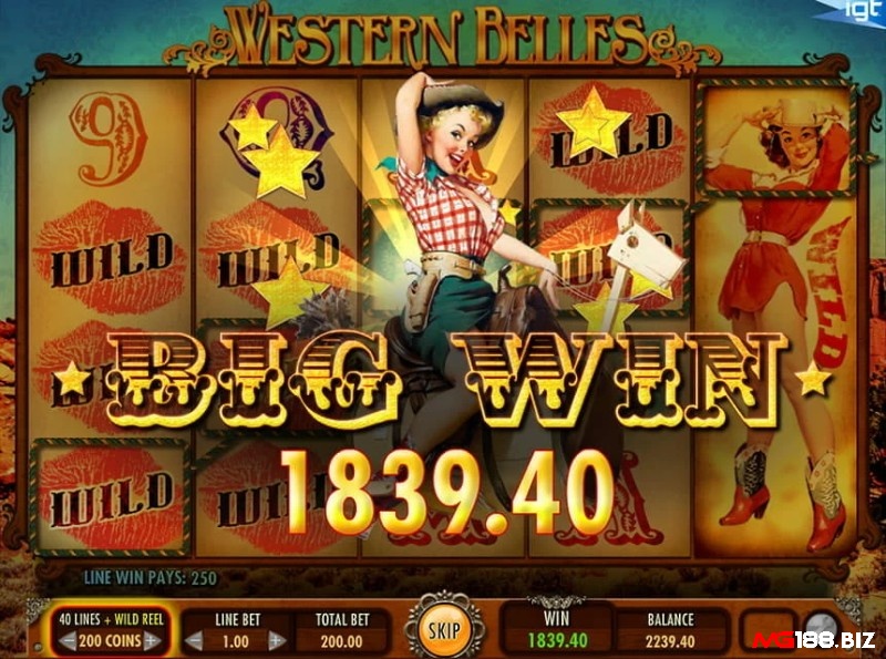 Có thể đạt được BIG WIN khi chơi lên đến 1839.40