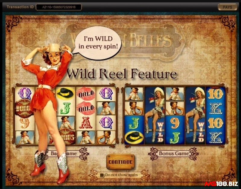 Biểu tượng WILD là môt cô gái váy đỏ xinh đẹp