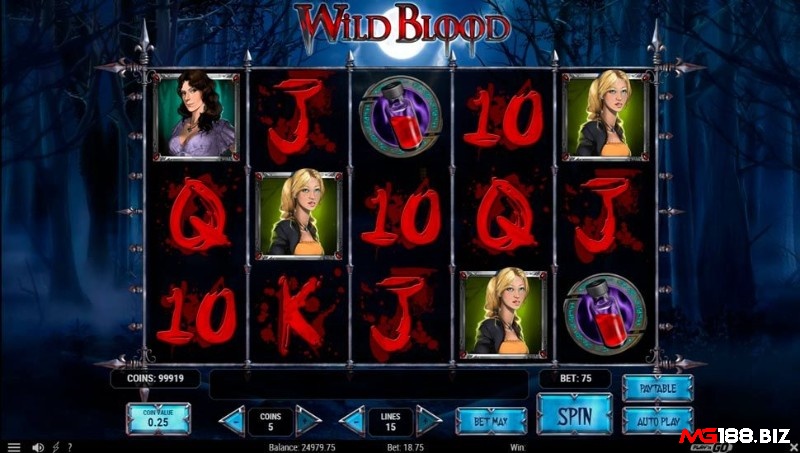 Cách chơi slot Wild Blood rất đơn giản