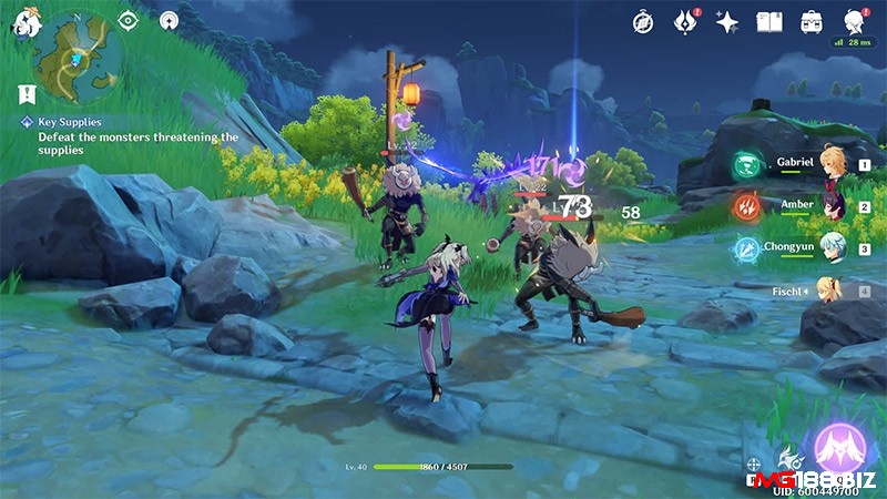Đồ hoạ game với quang cảnh và hình ảnh chiến đấu mãn nhãn
