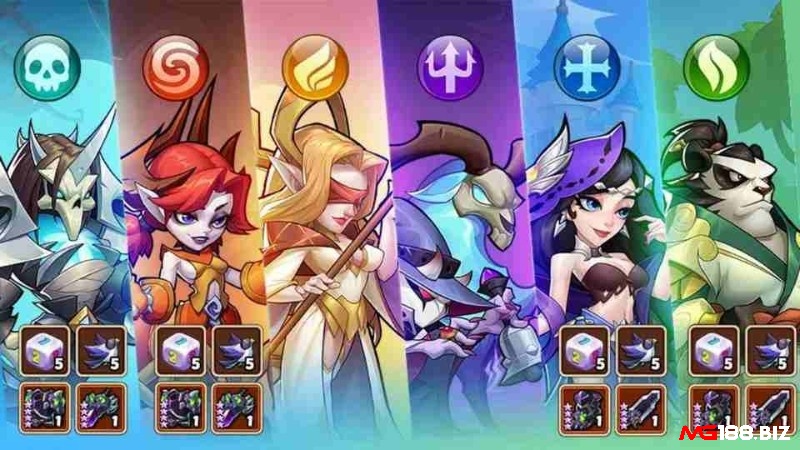 Game Idle Heroes có hơn 200 anh hùng với sức mạnh hoàn toàn khác nhau