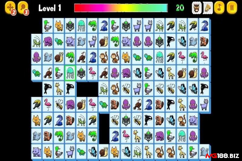 Game pikachu pc Nên ưu tiên xoá các cặp pikachu ở giữa để mở rộng không gian khi chơi