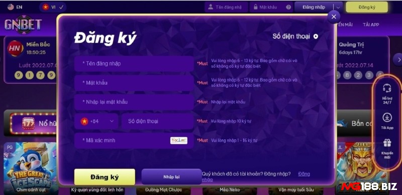Đăng ký Gnbet như thế nào?