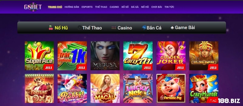 Cổng game Gnbet có tỉ lệ trả thưởng cao nhất trên thị trường hiện tại