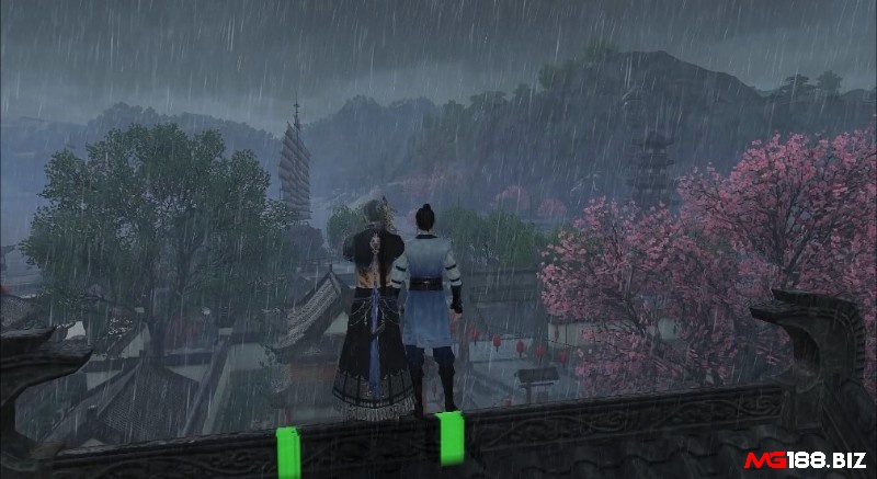 Từng hạt mưa rơi trong game Thiên Nhai Minh Nguyệt Đao VNG đều được tái hiện chỉn chu và sống động