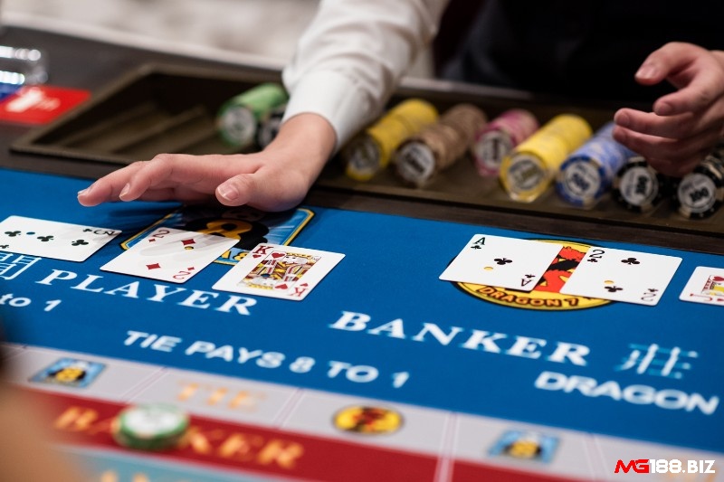 Giao diện bàn chơi baccarat truyền thống với các vị trí cược Player