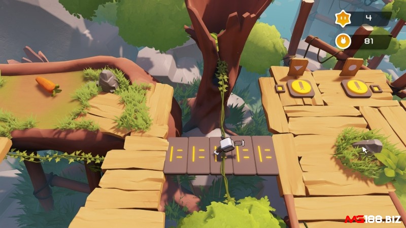 Kẻ thù trong Game Biped chủ yếu là các chướng ngại vật hoặc bẫy môi trường