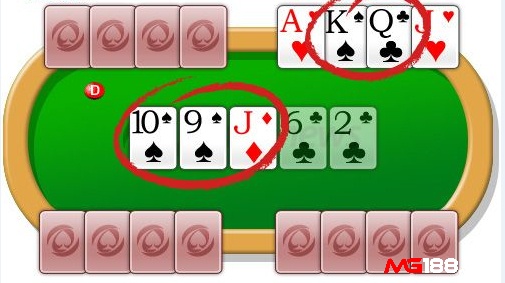 Anh em sẽ kết hợp 2 lá bài riêng và 3 lá bài chung để có bộ bài mạnh nhất