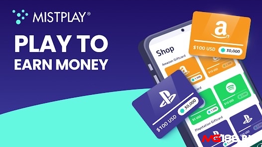 Mistplay, một trong top 10 game kiếm tiền, cho phép người dùng kiếm tiền qua việc chơi và đánh giá game mobile mới