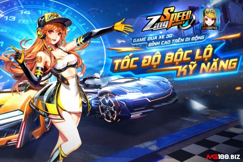 Giao diện ban đầu của game ZingSpeed Mobile với các tùy chọn và hướng dẫn dành cho người mới bắt đầu.