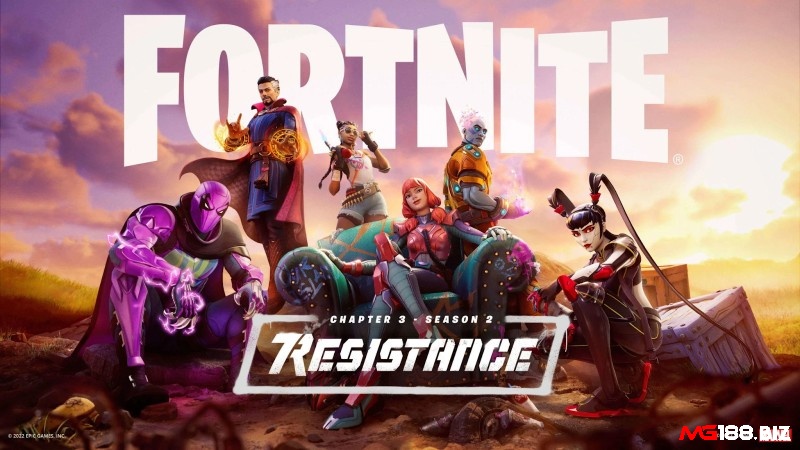 Fortnite trò chơi Battle Royale với phong cách đồ họa hoạt hình và sự kiện hợp tác