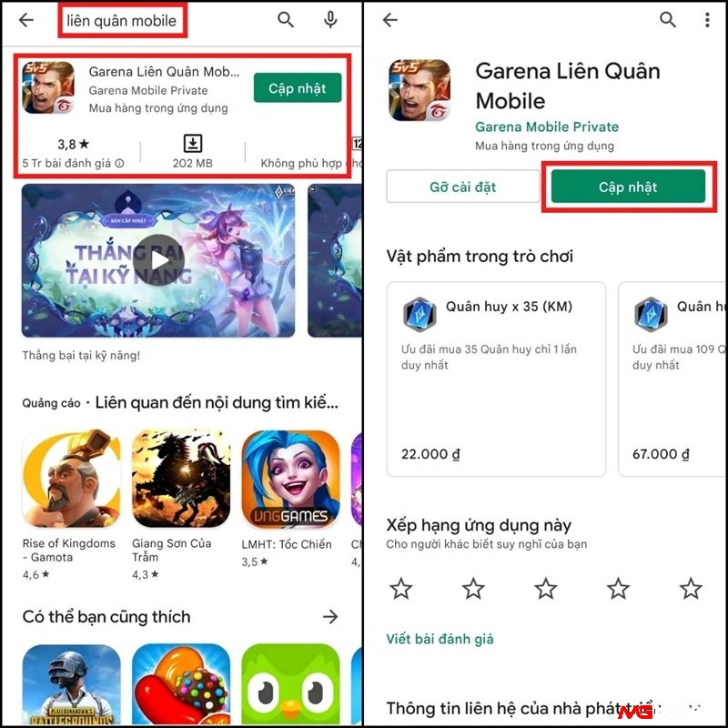 Game thường xuyên cập nhật tính năng và sự kiện để giữ trải nghiệm mới