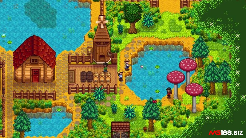 Stardew Valley nổi bật với nhịp sống chậm rãi, đồ họa pixel hoài cổ và chiều sâu cảm xúc trong từng chi tiết nhỏ